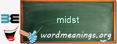 WordMeaning blackboard for midst